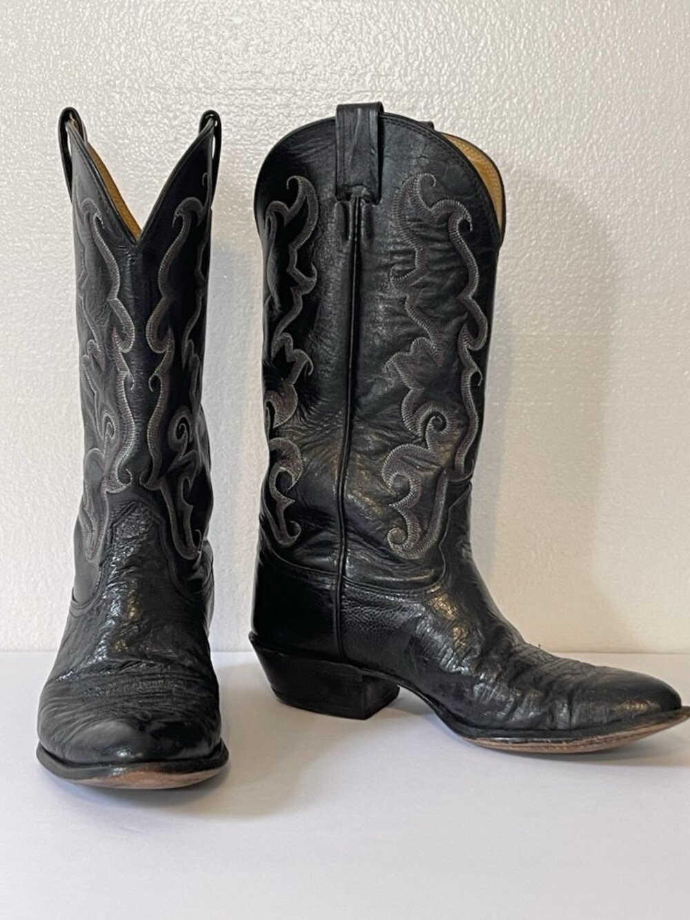 Nocona Boots Womens 8.5 D Black Western Cowgirl Leather Rodeo Equestrian USA